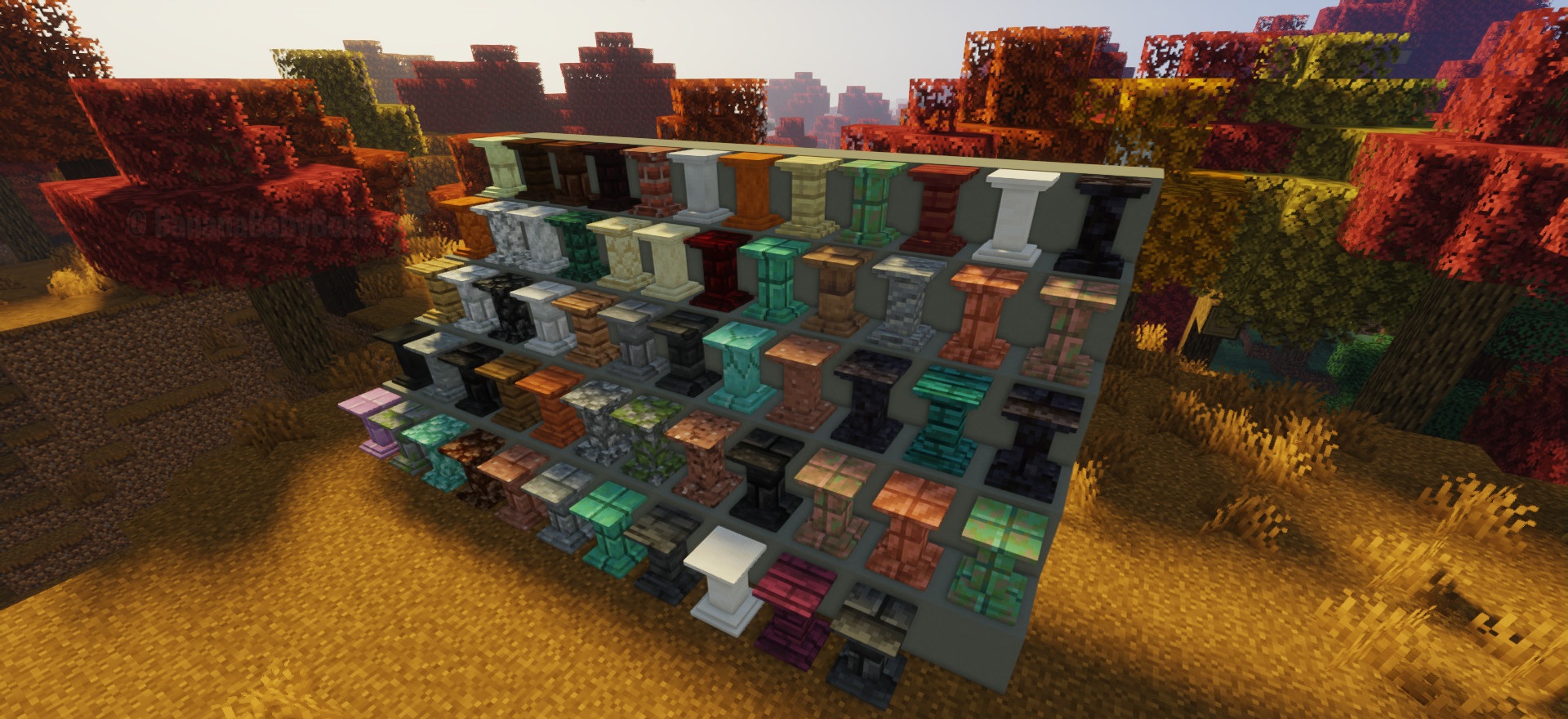 Красивые декоративные элементы для строительства в Minecraft с модами