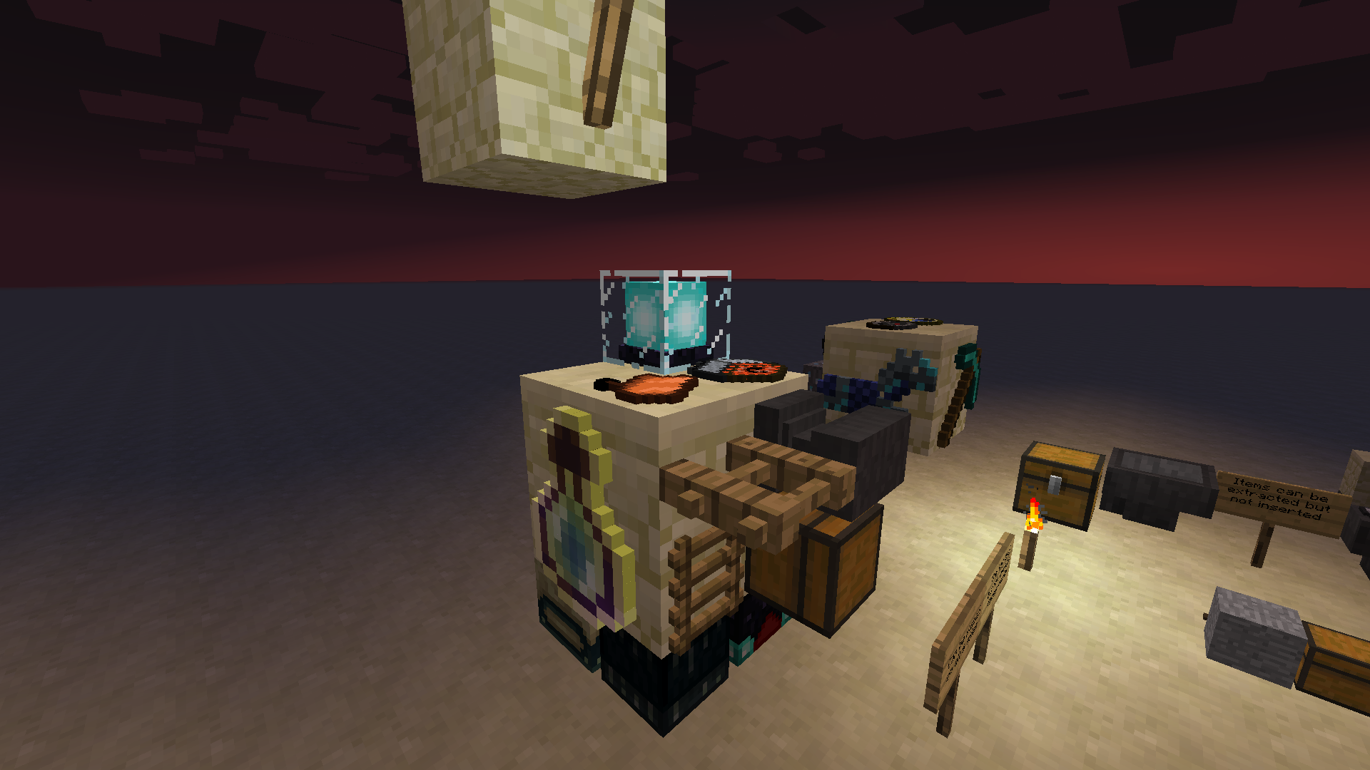 Интерфейс крафта в Minecraft с рецептами инструментов и блоков