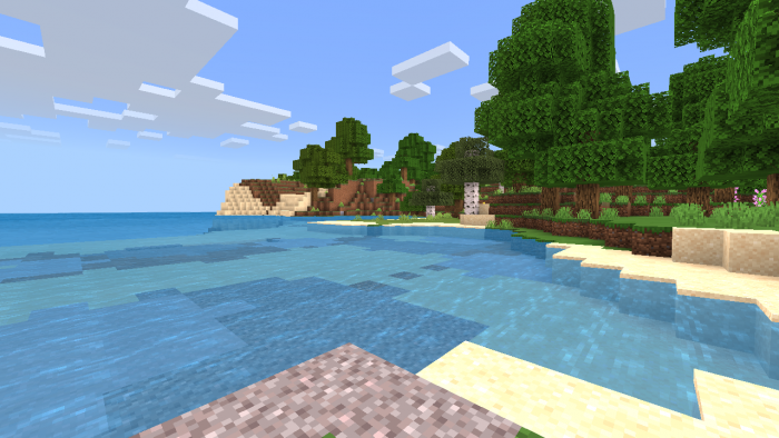 Minecraft с шейдерами Sildur’s Basic для MCPE, реалистичное освещение и тени