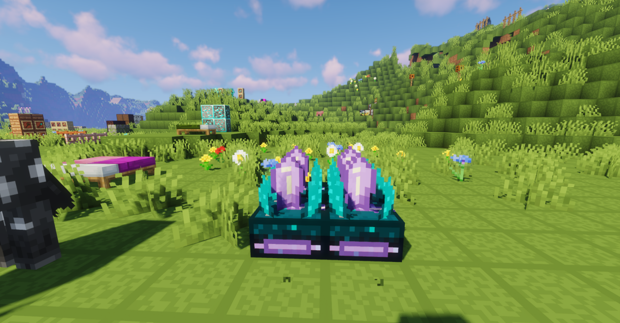 Пример биома в Minecraft с улучшенными текстурами