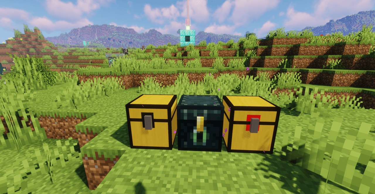 Деревня в Minecraft с реалистичными текстурами и красивым ландшафтом