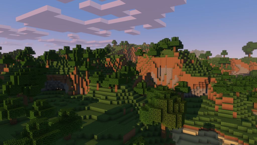 Реалистичные облака и солнечные лучи в Minecraft с применением шейдеров