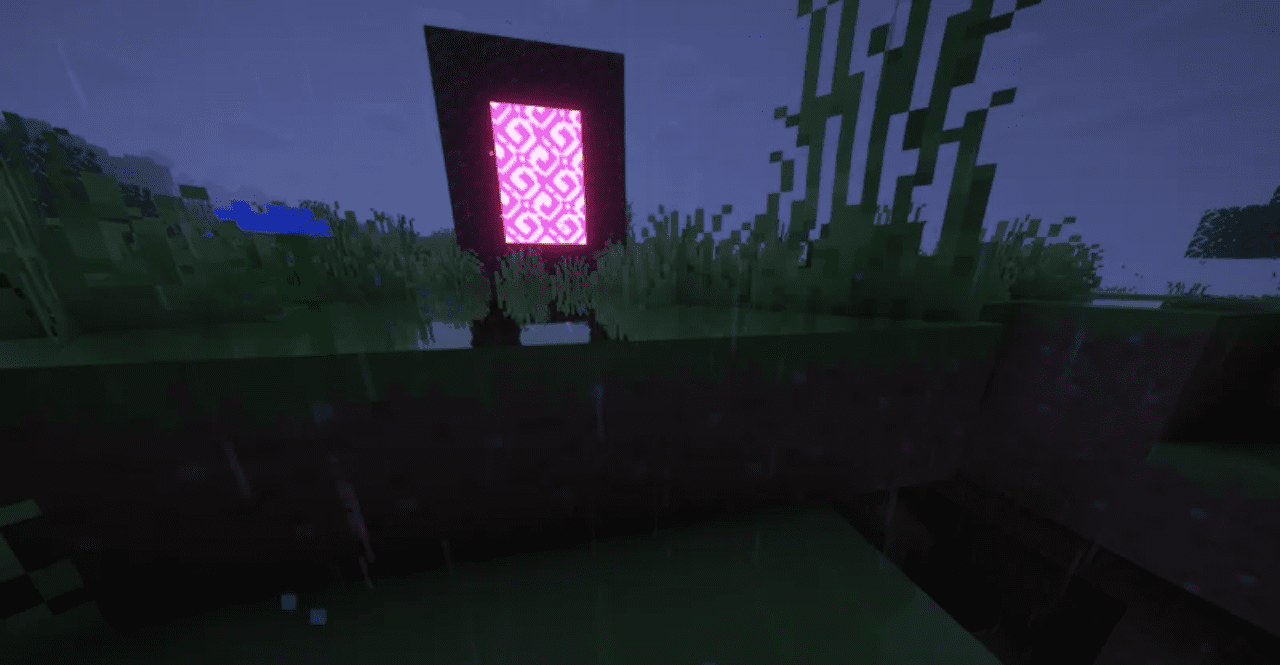 Ландшафт биома равнин в Minecraft с текстур-паком Simply Pure