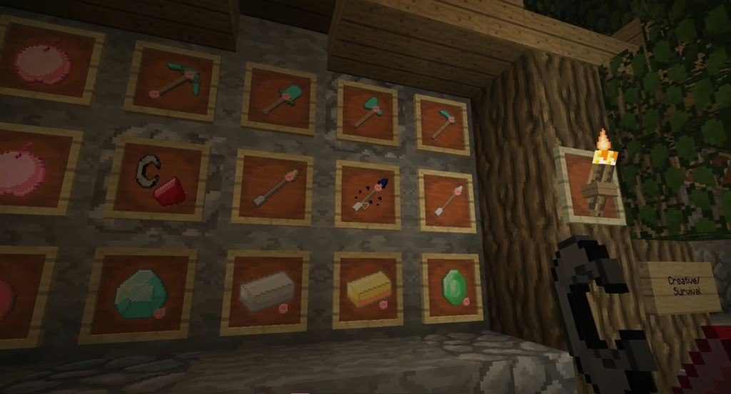 Геймплей с текстур-паком Skulls n’ Roses PvP в Minecraft