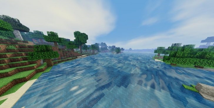 Сравнение графики Minecraft до и после установки шейдеров Skylec