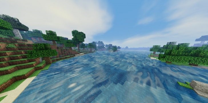 Реалистичная вода и освещение в Minecraft с шейдером Skylec
