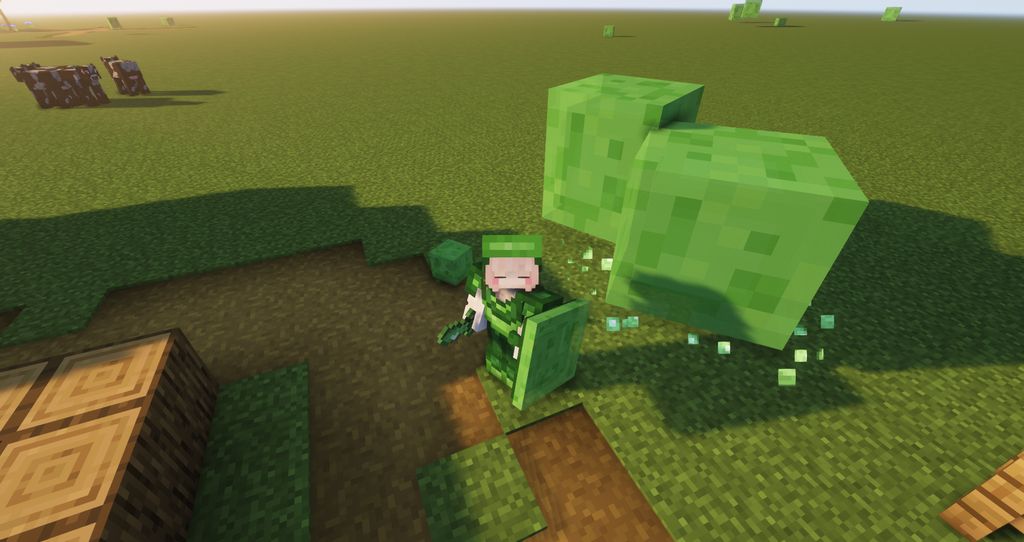Крафт скользких доспехов в Minecraft с использованием слизи
