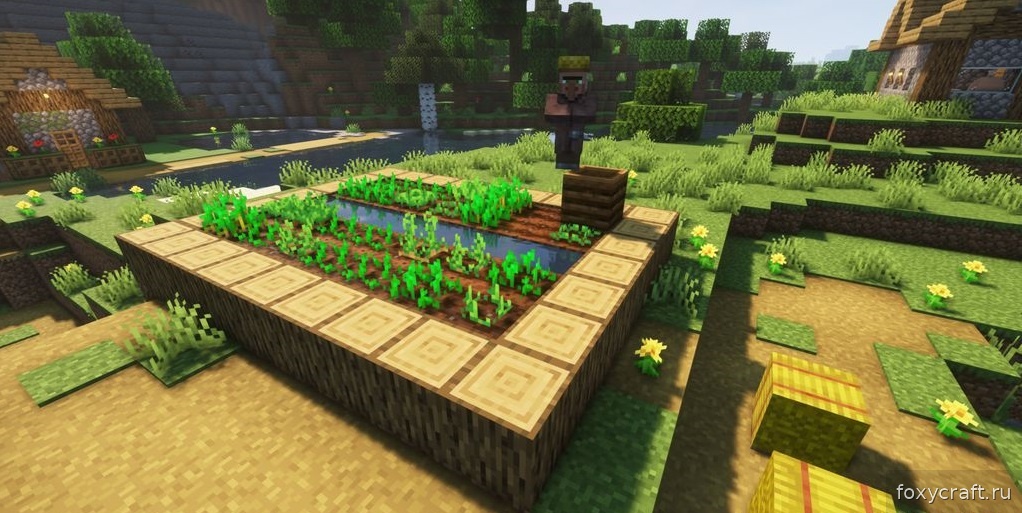 Фермеры в Minecraft эффективно работают на поле благодаря модификации Smarter Farmers