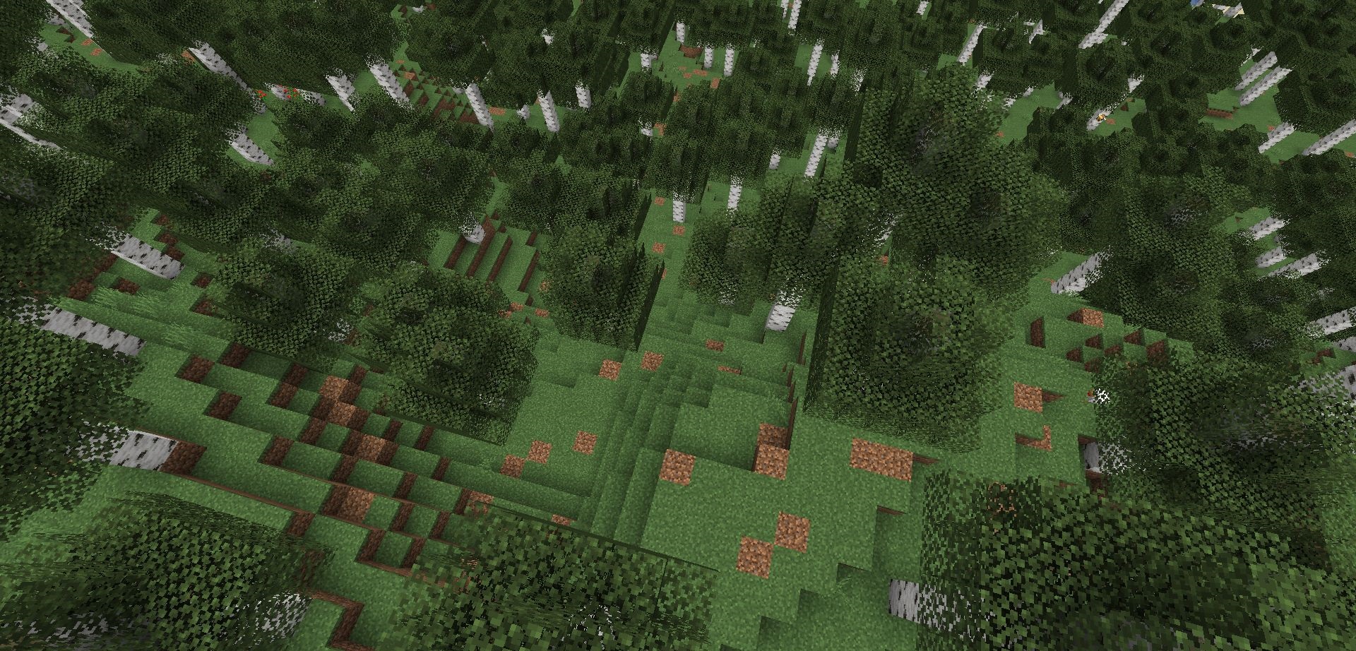 Игрок в Minecraft исследует пустынный биом с редкой растительностью