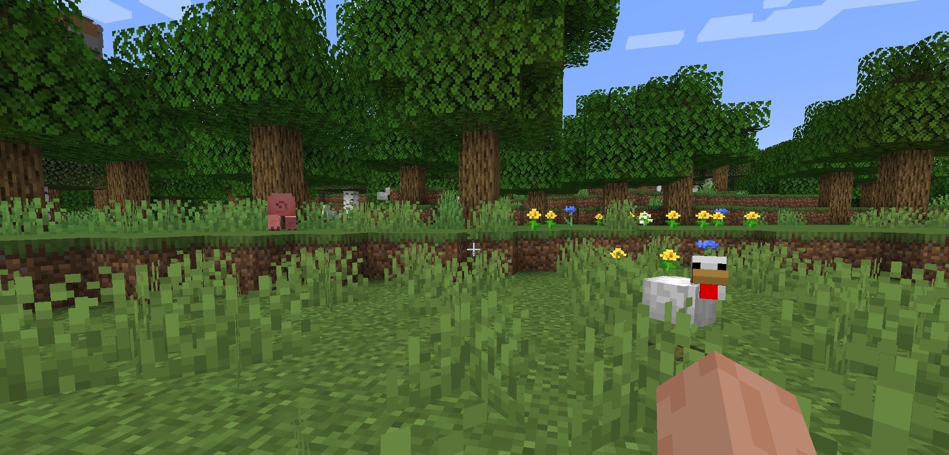 Сравнение стандартного и улучшенного стелса в Minecraft с модом Sneak Tweak