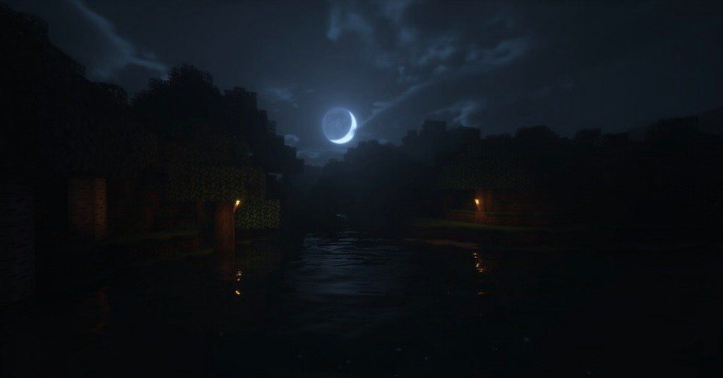 Реалистичная вода и отражения в Minecraft с шейдерами SEUS