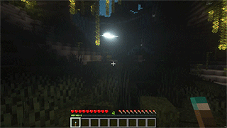 Анимация: игрок поджигает зомби факелом души в Minecraft