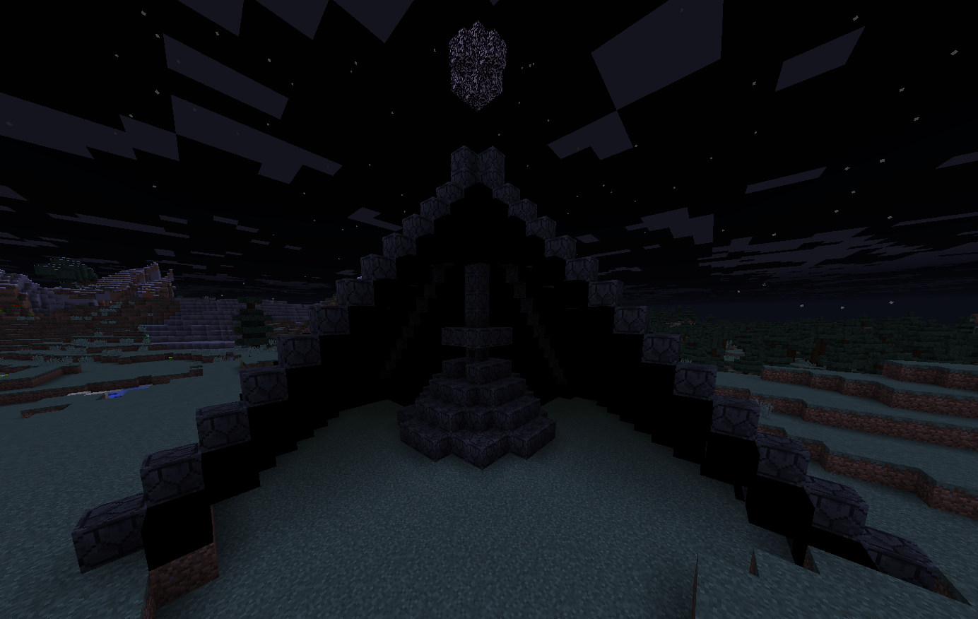 Готовый результат использования мода Skye's Source в мире Minecraft