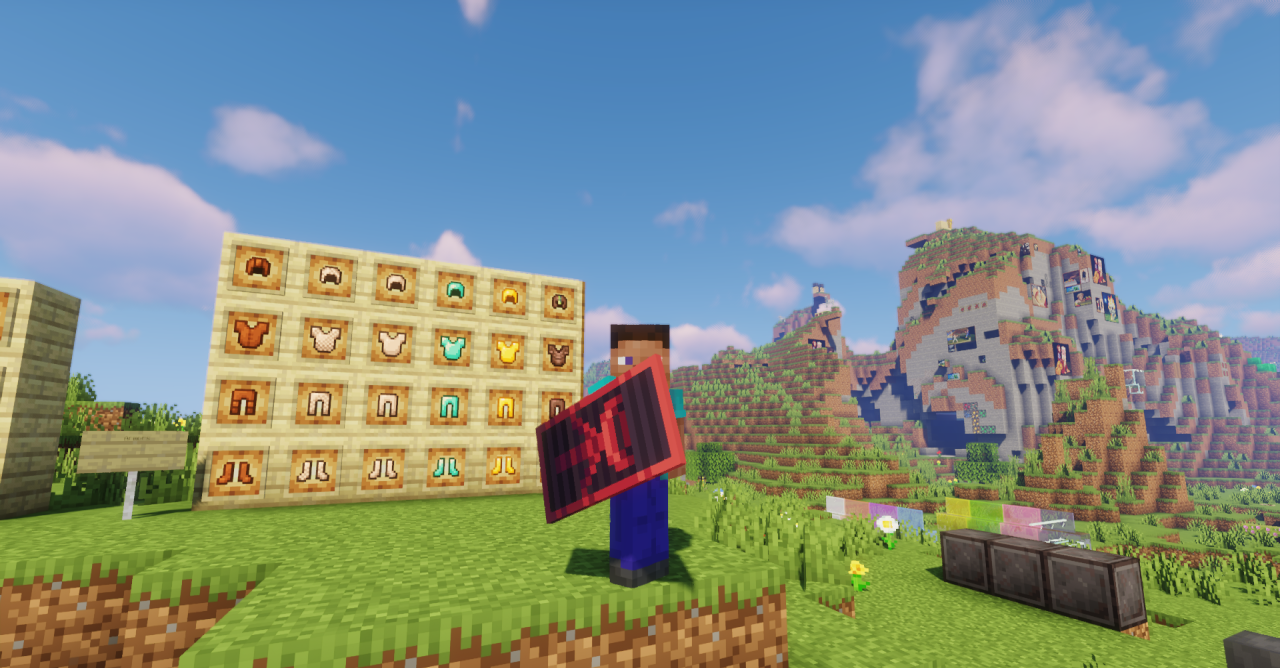 Сравнение стандартной графики Minecraft и текстур-пака Sparkles Stardust Labs