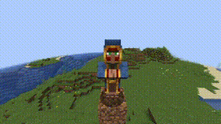 Пример комбинированных эффектов в Minecraft - уникальные анимации ударов