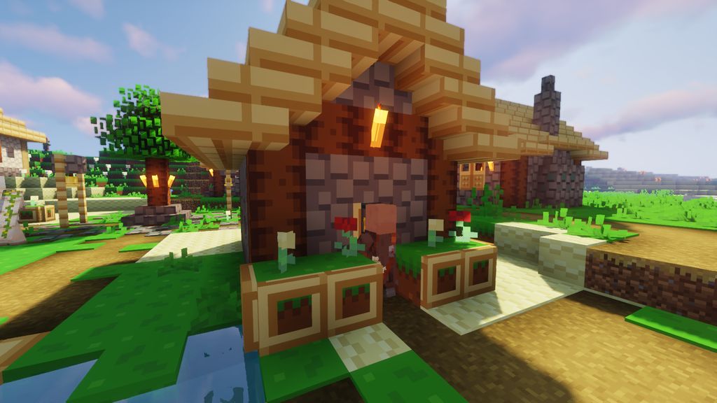Сравнение текстур до и после установки Splotch Resource Pack