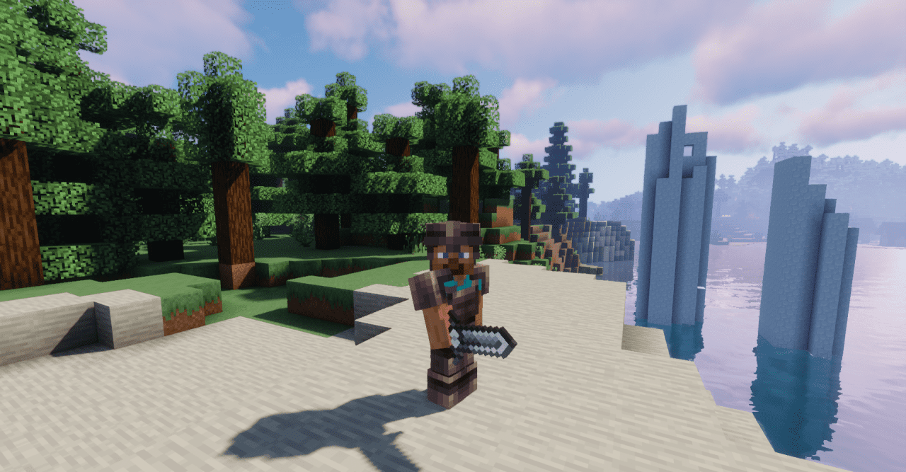 Готовые постройки в Minecraft с использованием текстурного пакета Squareful