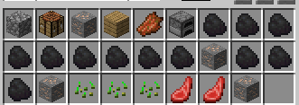 Интерфейс инвентаря в Minecraft с модом StackOne, где каждый предмет занимает отдельный слот