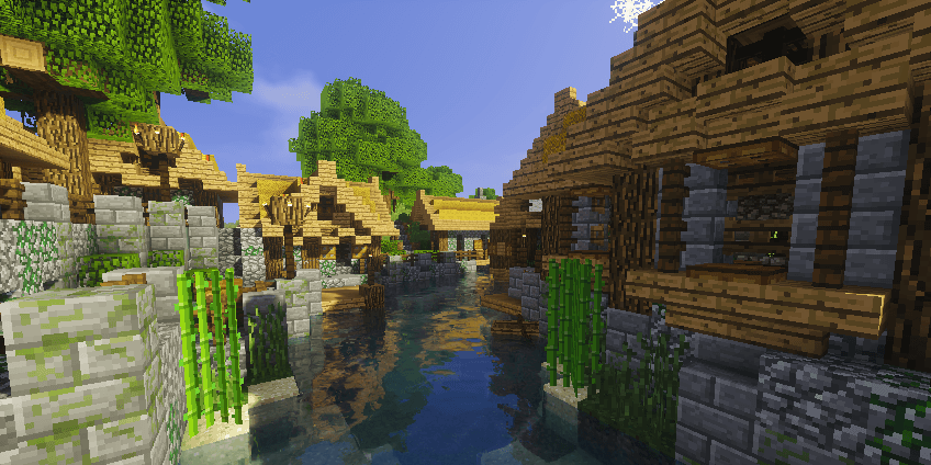 Густой лес с реалистичным освещением в Stazza’s Super Shaders