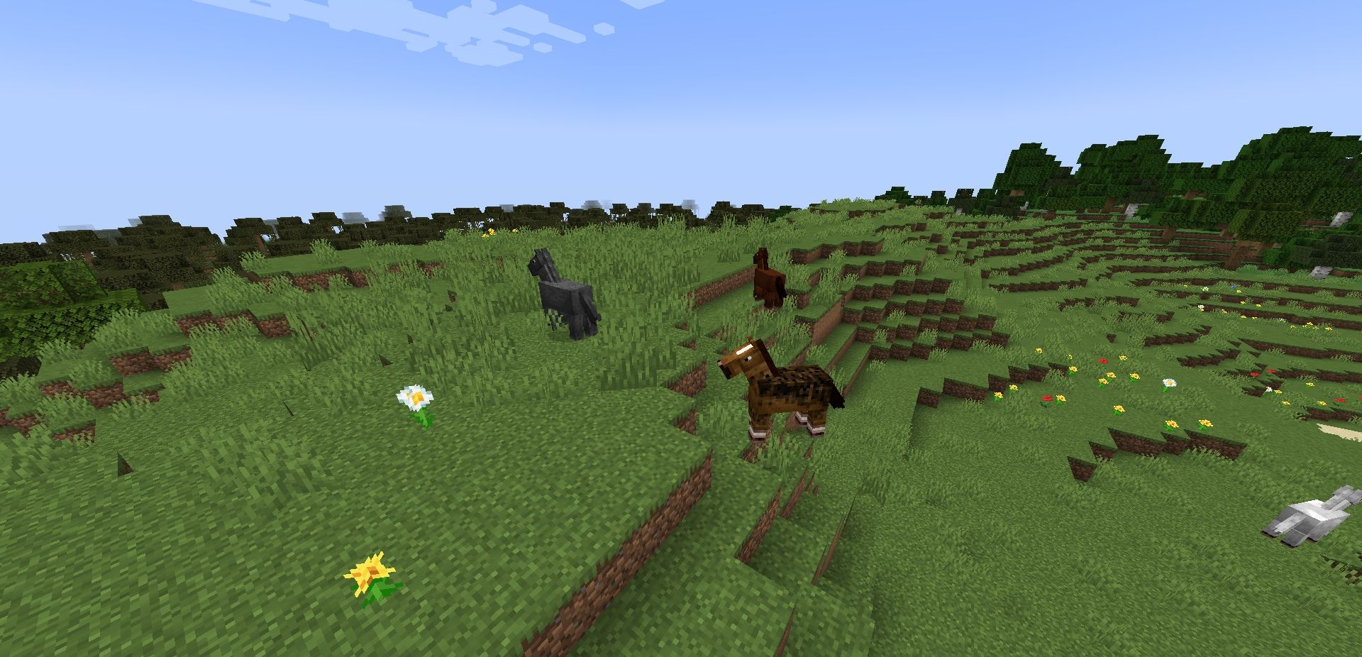 Пример работы Steed Stopper в Minecraft с уменьшенным количеством мобов