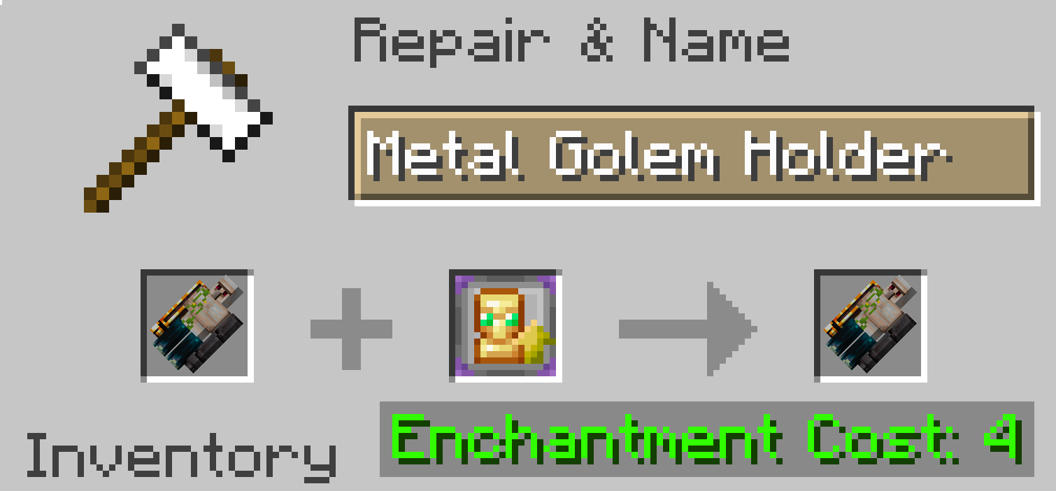 Интерфейс крафта големов в моде Modular Golems для Minecraft