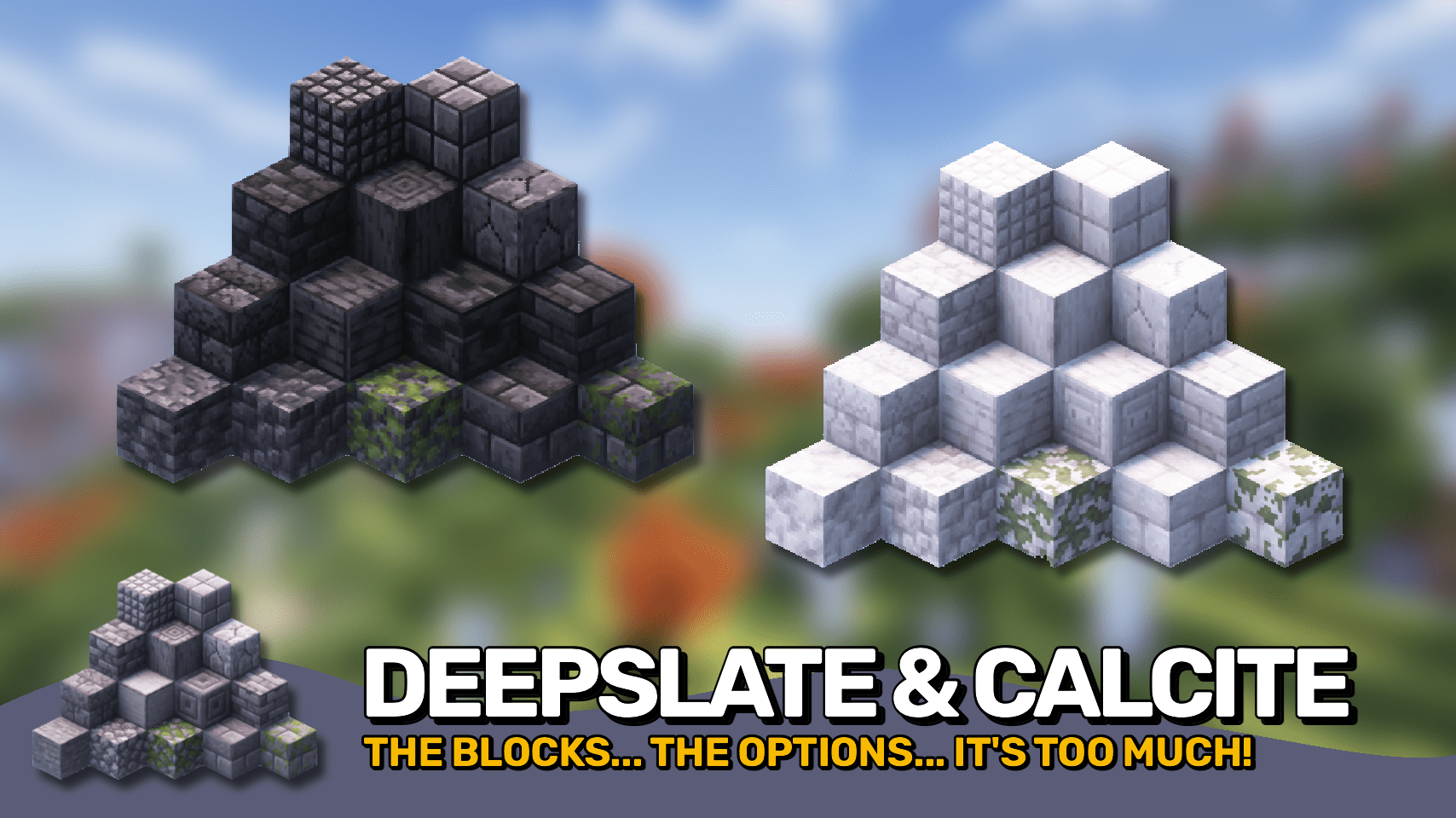 Разнообразие каменных блоков в Stoneworks Mod для Minecraft