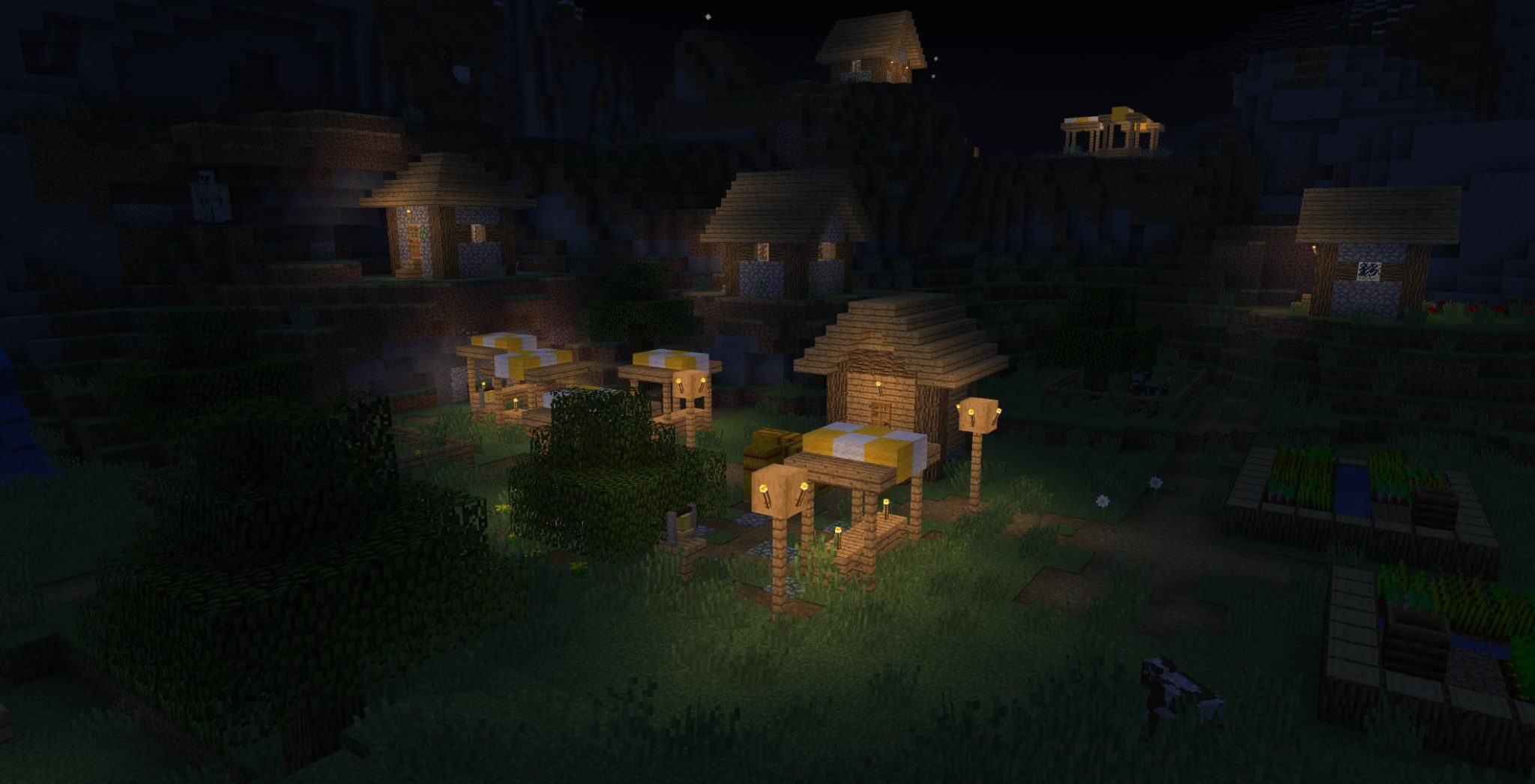 Реалистичное освещение в пещере Minecraft с шейдерами Stracciatella