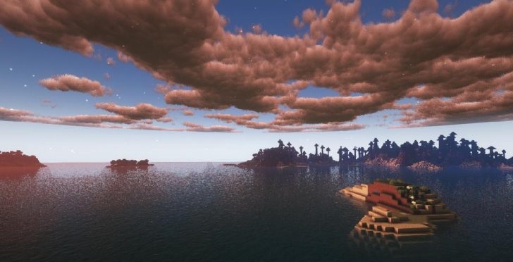 Подводный мир в Minecraft с улучшенной графикой благодаря шейдерам