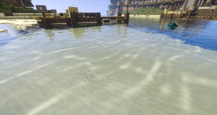 Ночной лес в Minecraft с динамическими тенями и реалистичным лунным светом