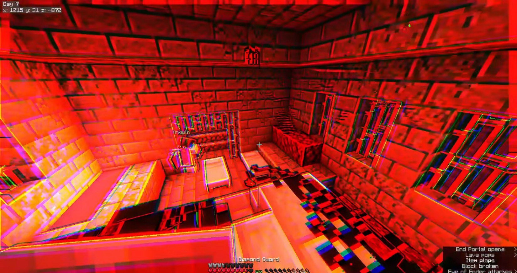 Нестандартные визуальные эффекты Super Ugly Shaders в ночном Minecraft