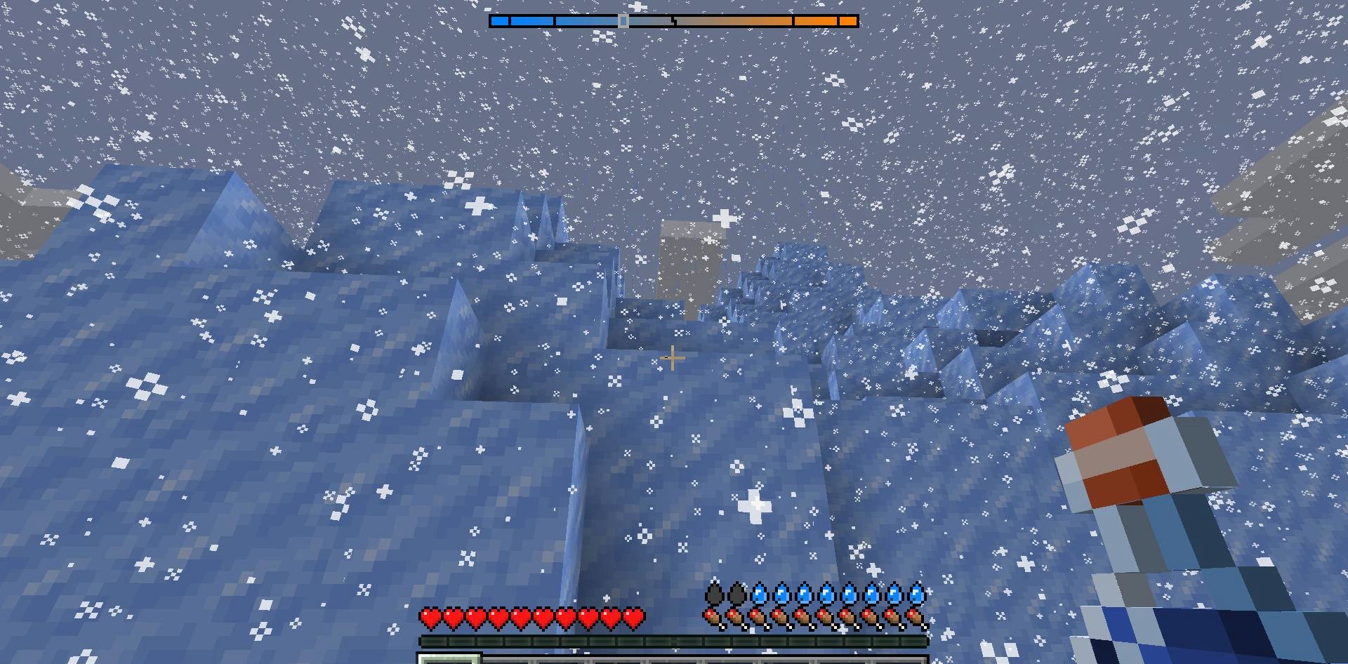 Игрок пьёт очищенную воду в моде Survive для выживания