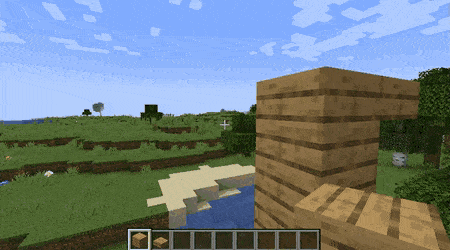 Демонстрация работы мода Reacharound в Minecraft 1.19.3