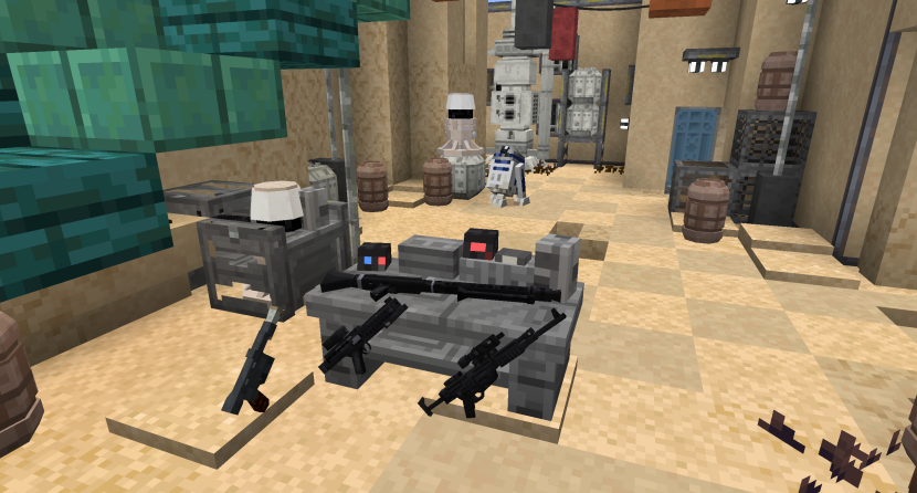 Сервер Minecraft с тематикой Star Wars и игроками на планете Татуин