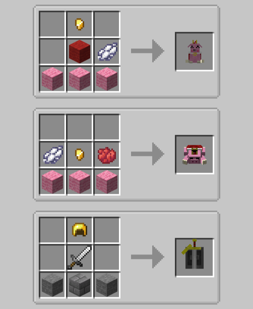 Рецепты крафта плюшевых Technoblade в Minecraft с ингредиентами и схемой