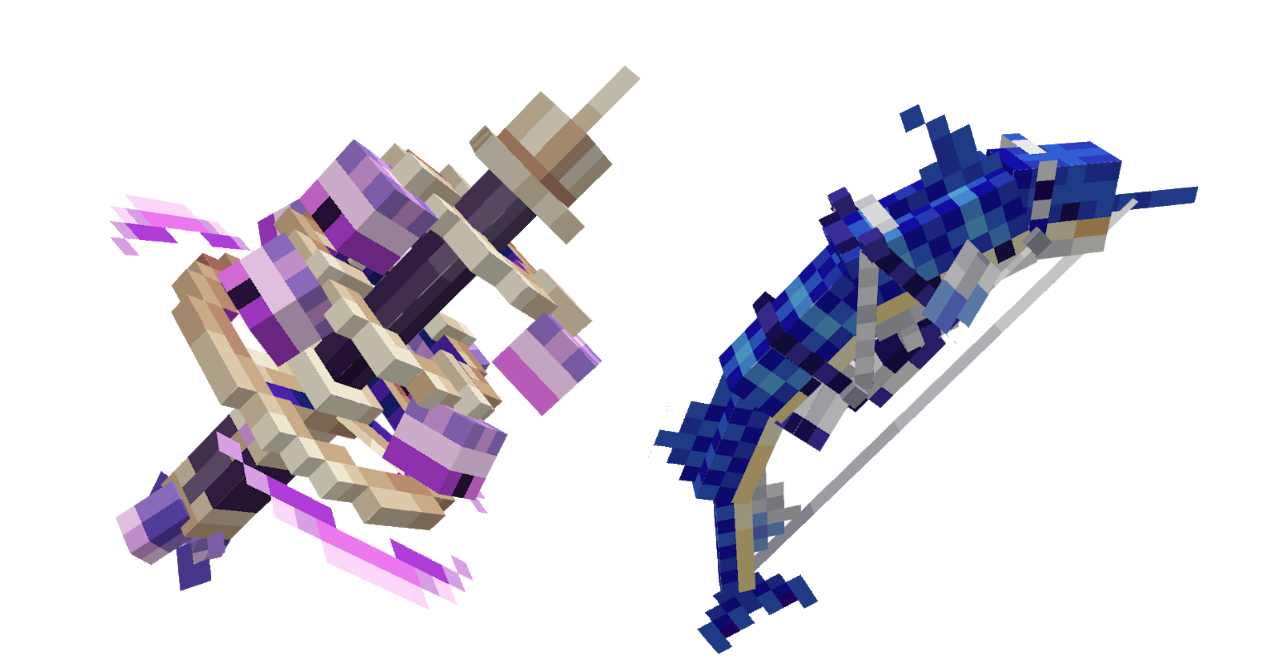 Одноручные и двуручные мечи из Genshin Impact в Minecraft