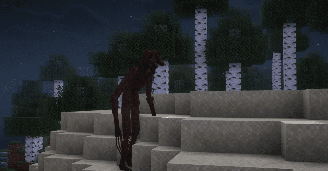 Игрок сражается с The Assimilator в подземелье Minecraft