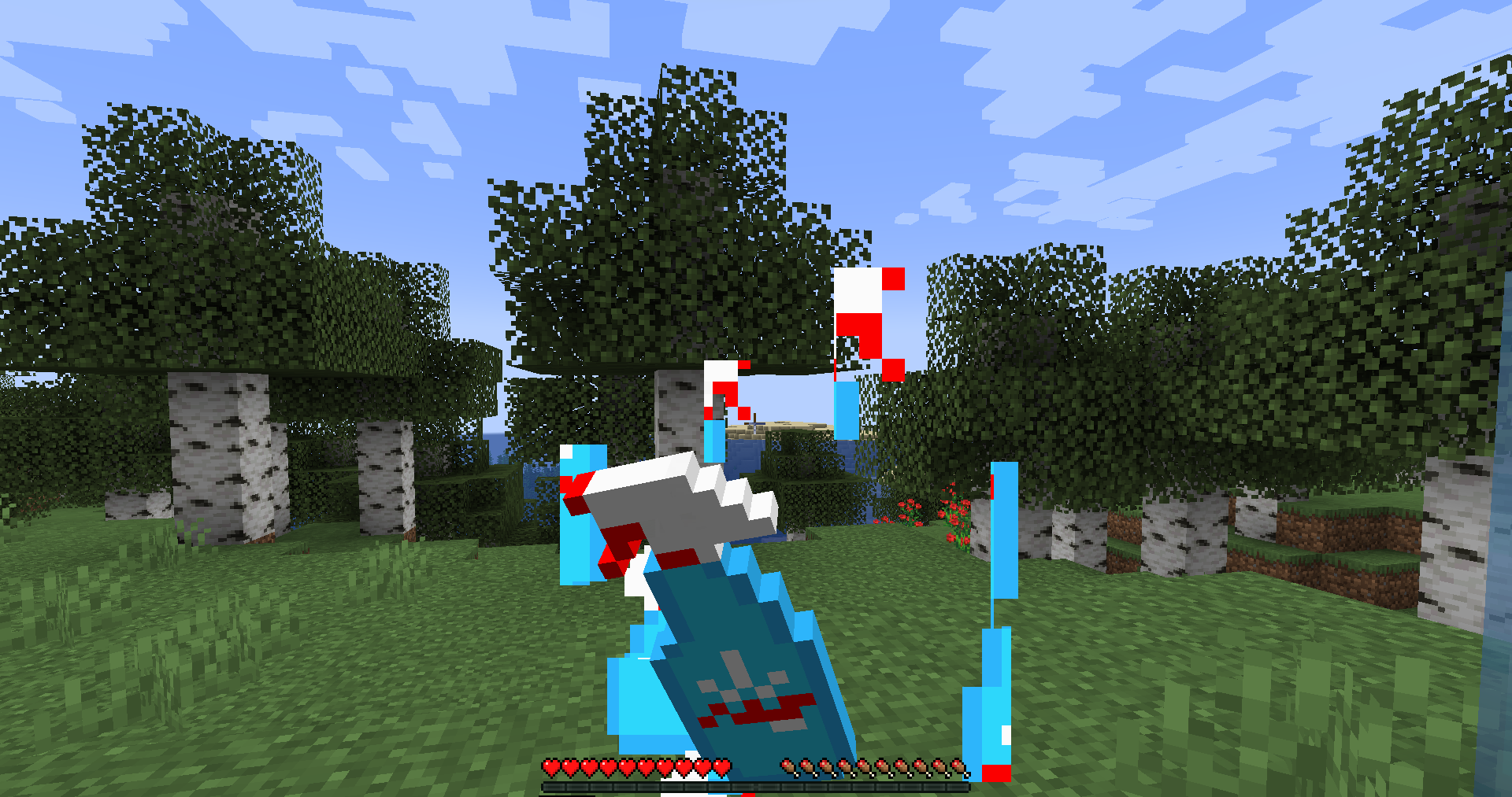 Пример использования мода The Bleach в Minecraft - разрушение блоков с помощью отбеливателя