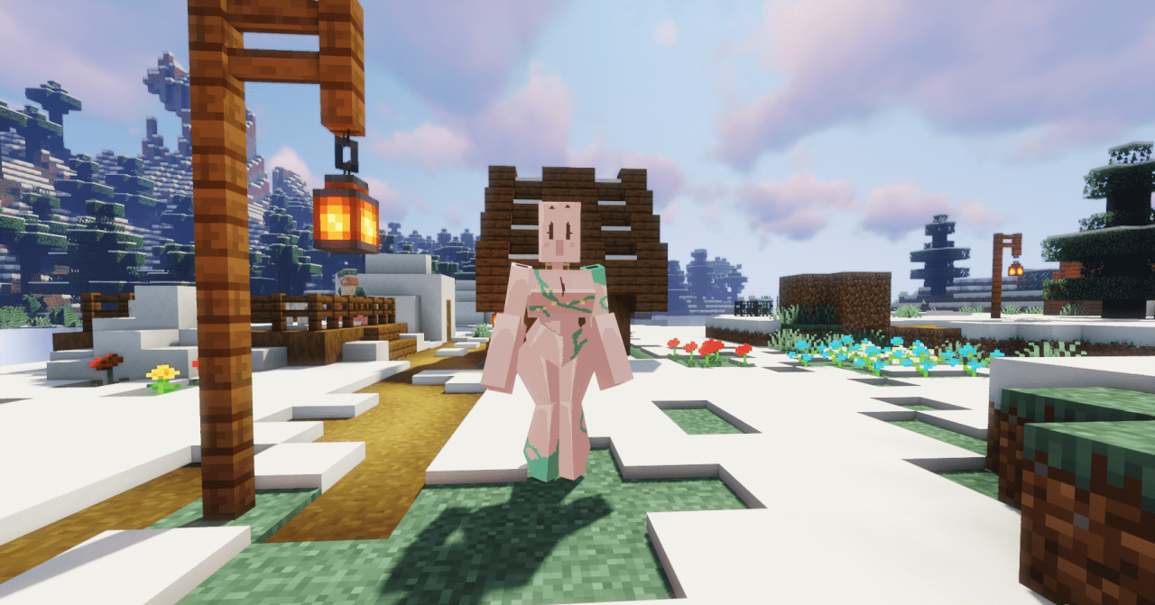 Сравнение стандартных и измененных мобов в Minecraft с текстур-паком Thicc Mobs