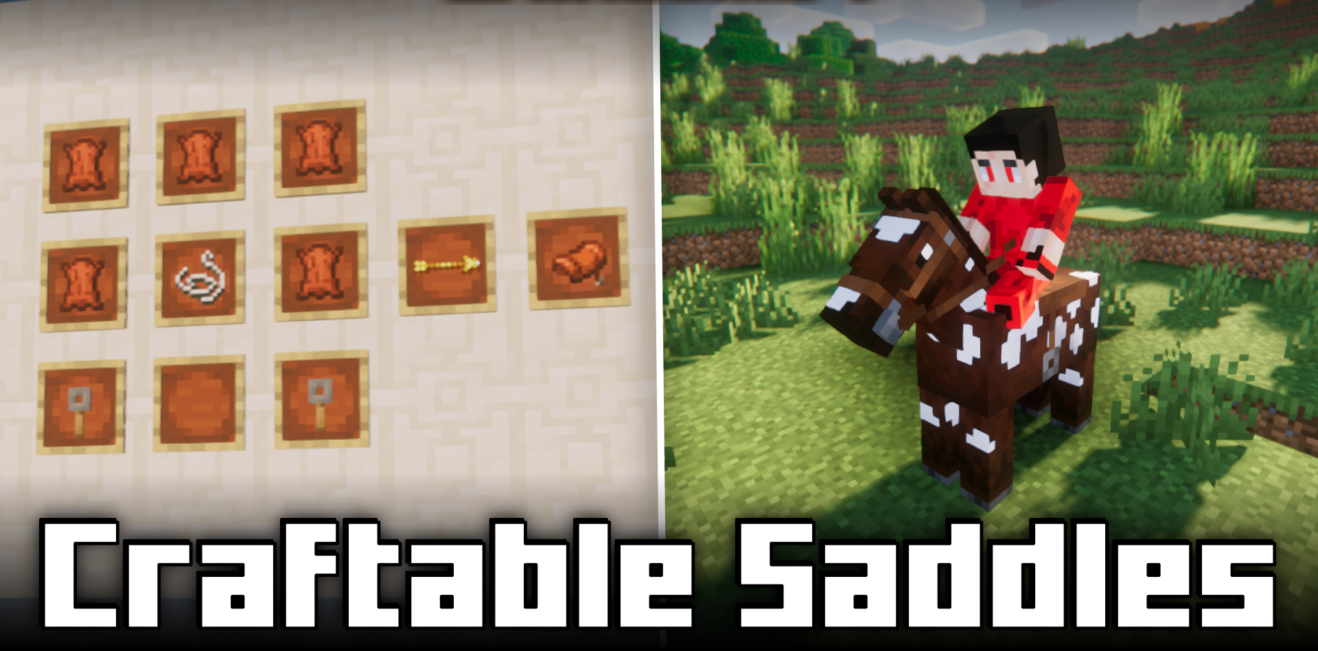 Craemon Craftable Saddles для Minecraft 1.21.4