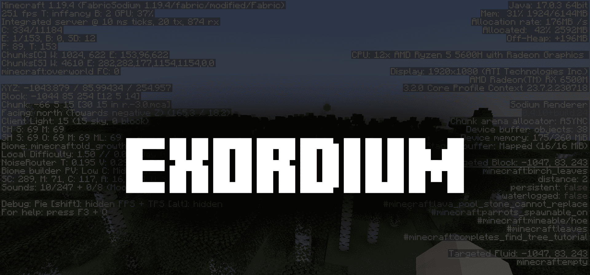 Exordium для Minecraft 1.21.4