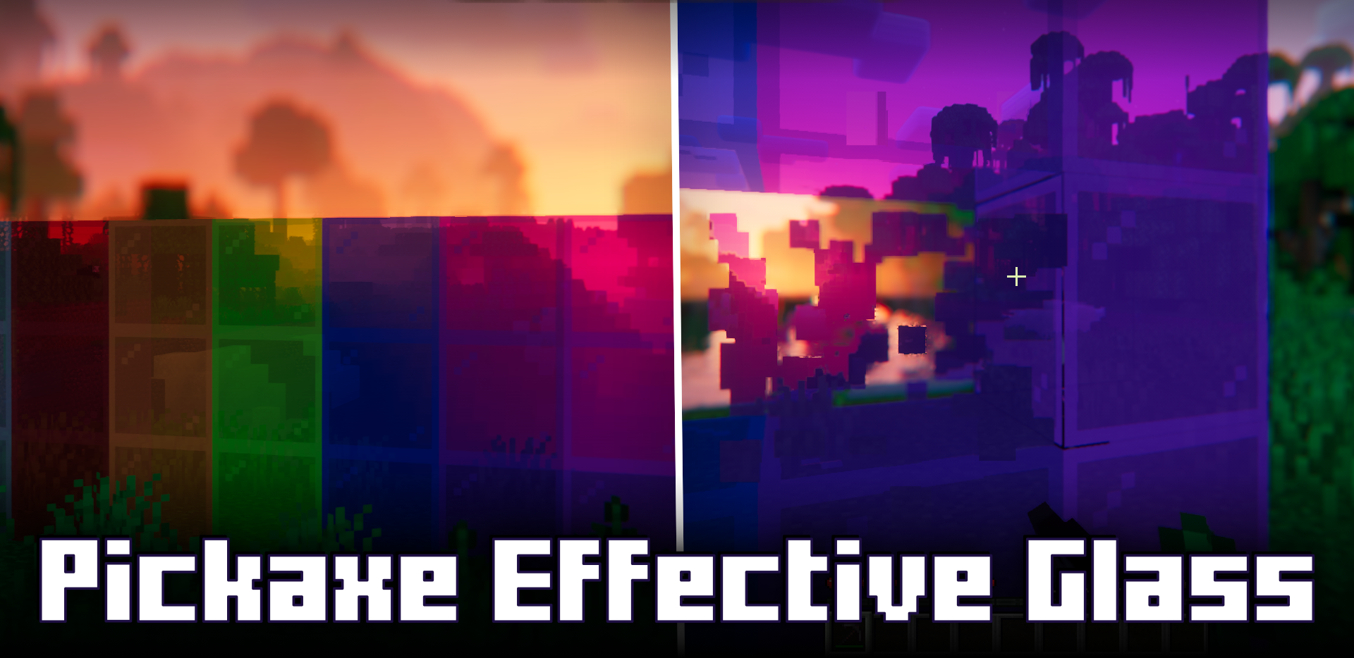 Pickaxe Effective Glass для Minecraft 1.21.3