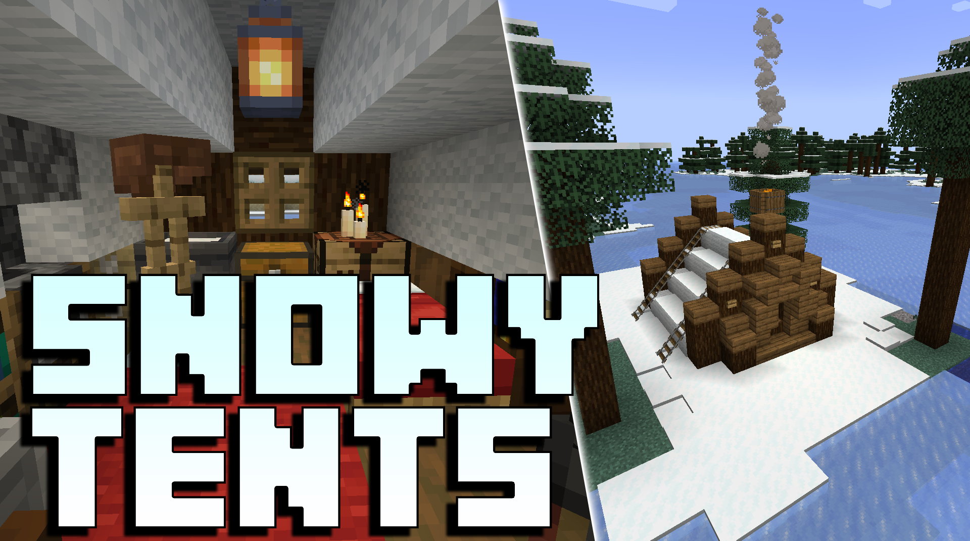 Snowy Tents для Minecraft 1.21.4