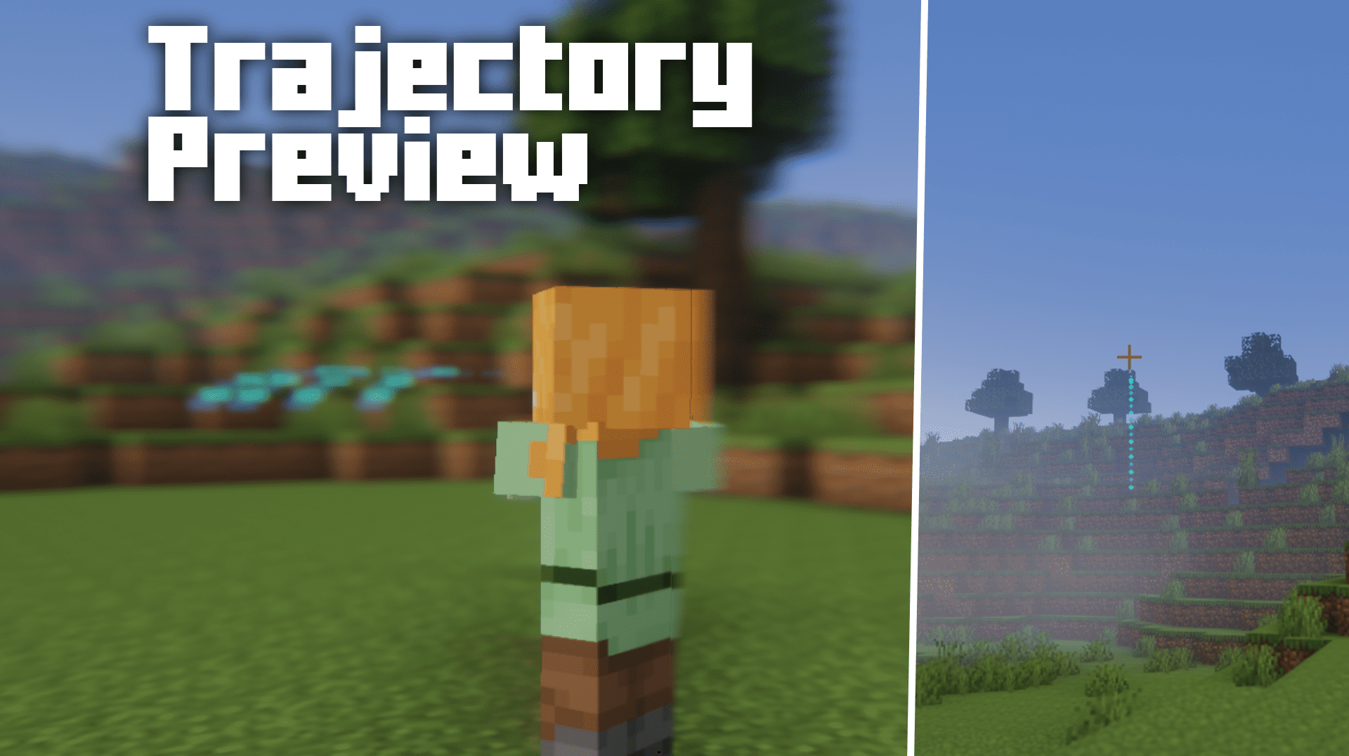 Trajectory Preview для Minecraft 1.21.5