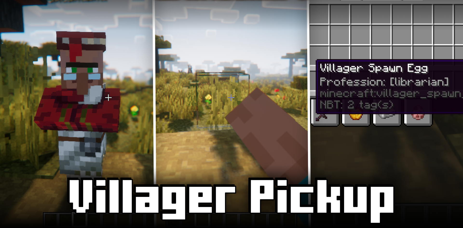 Villager Pickup для Minecraft 1.19.4