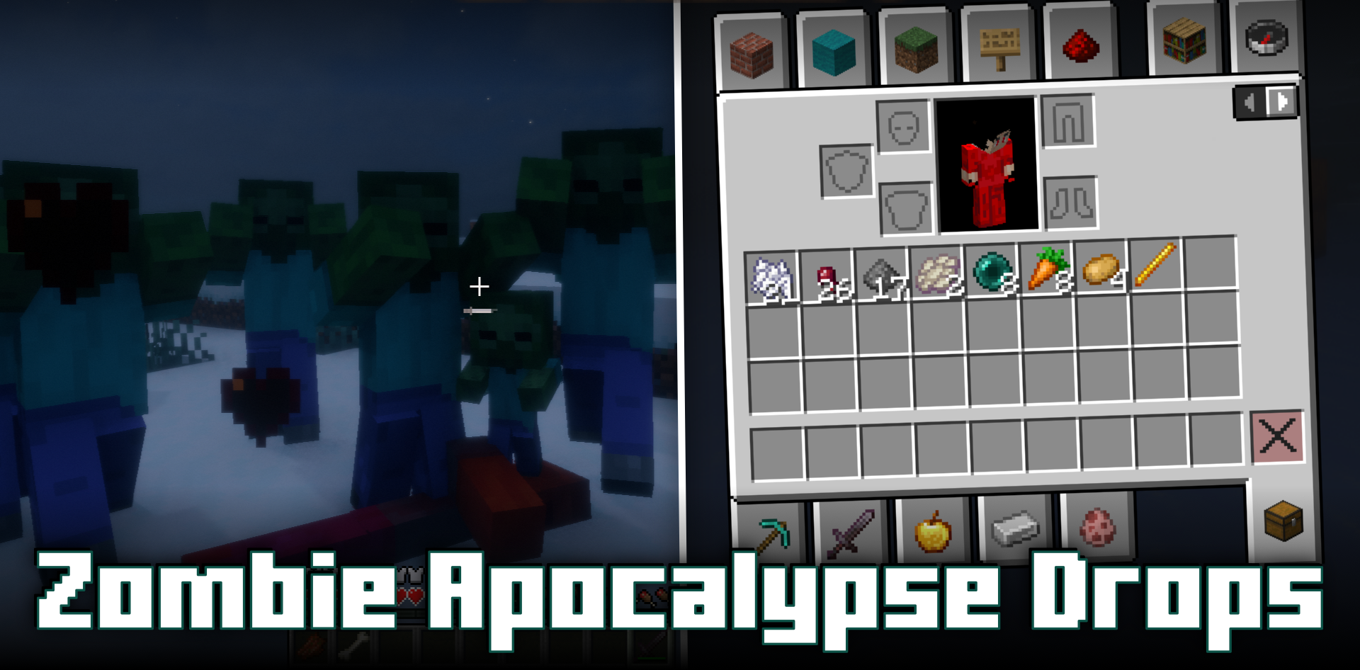 Zombie Apocalypse Drops для Minecraft 1.21.4