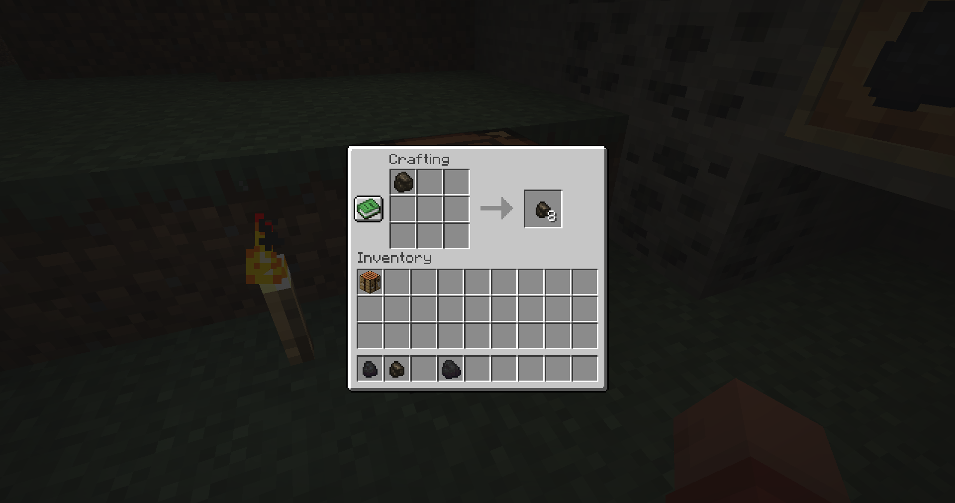 Игровой процесс с Tiny Coal Mod: печь с маленькими углями в Minecraft