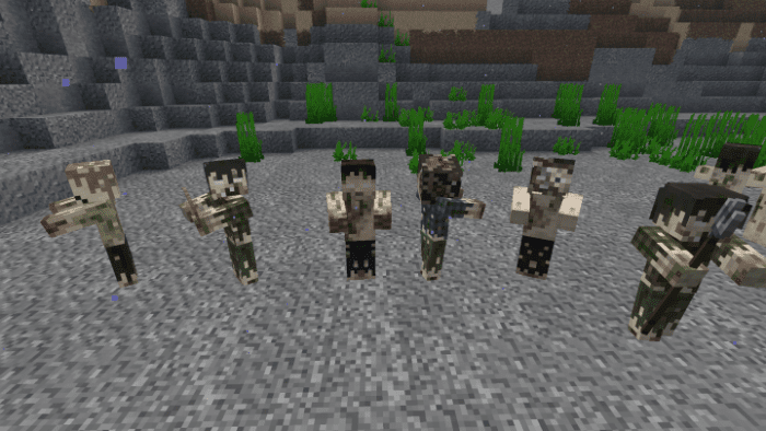 Демонстрация новых зомби в ночных условиях Minecraft