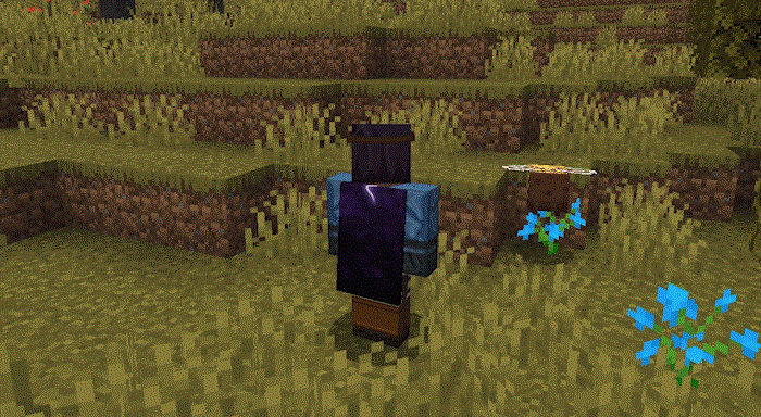 Анимация смены плаща в Minecraft с помощью мода