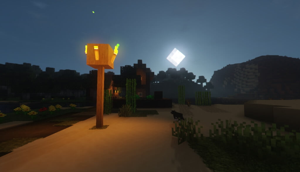 Реалистичная вода и отражения в Minecraft с использованием шейдеров TME