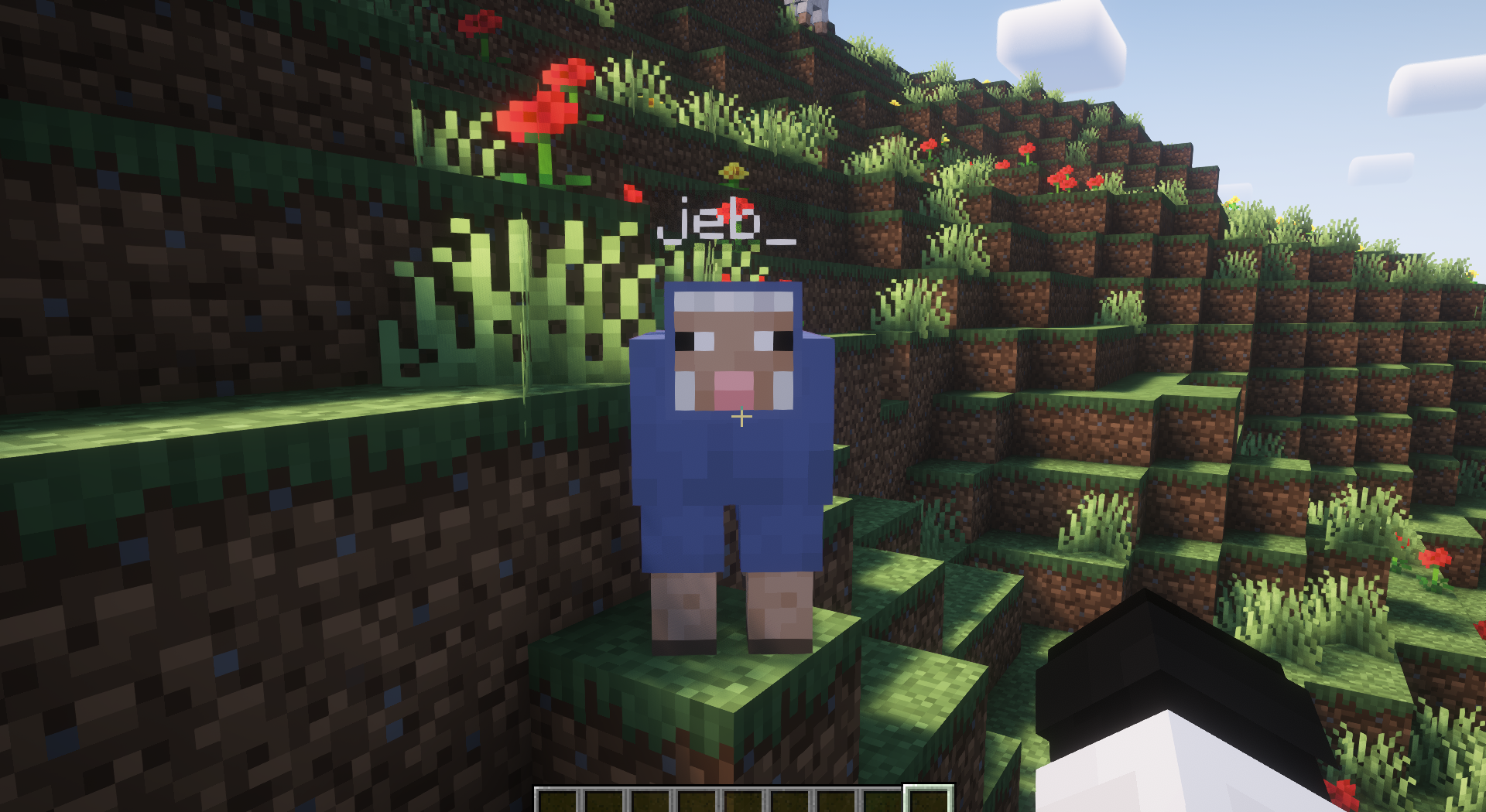 Интерфейс настроек Toggle Nametags Mod в Minecraft с выбором видимости тегов